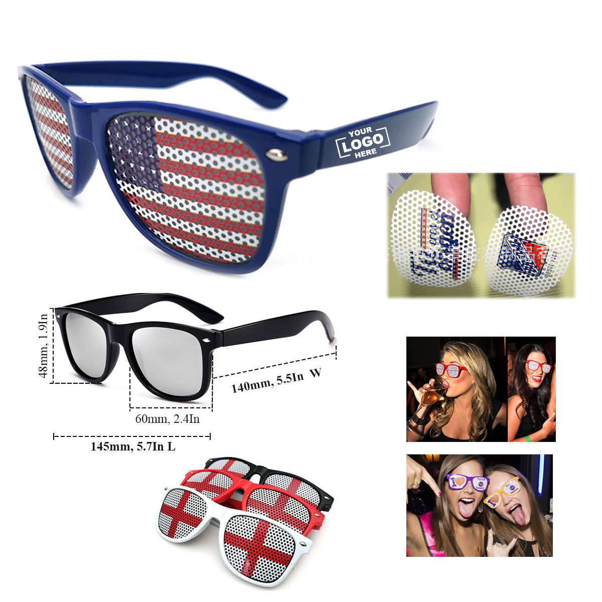 NW019 Free Style Sticker Pinhole Sunglasses