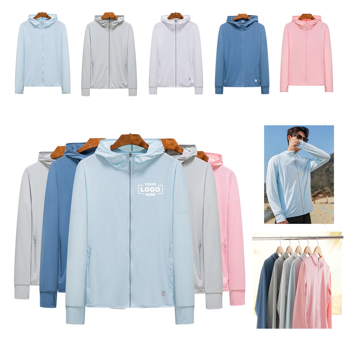 NW032 UPF 50+ Sun Protection Long Sleeve Hoodie Shirt