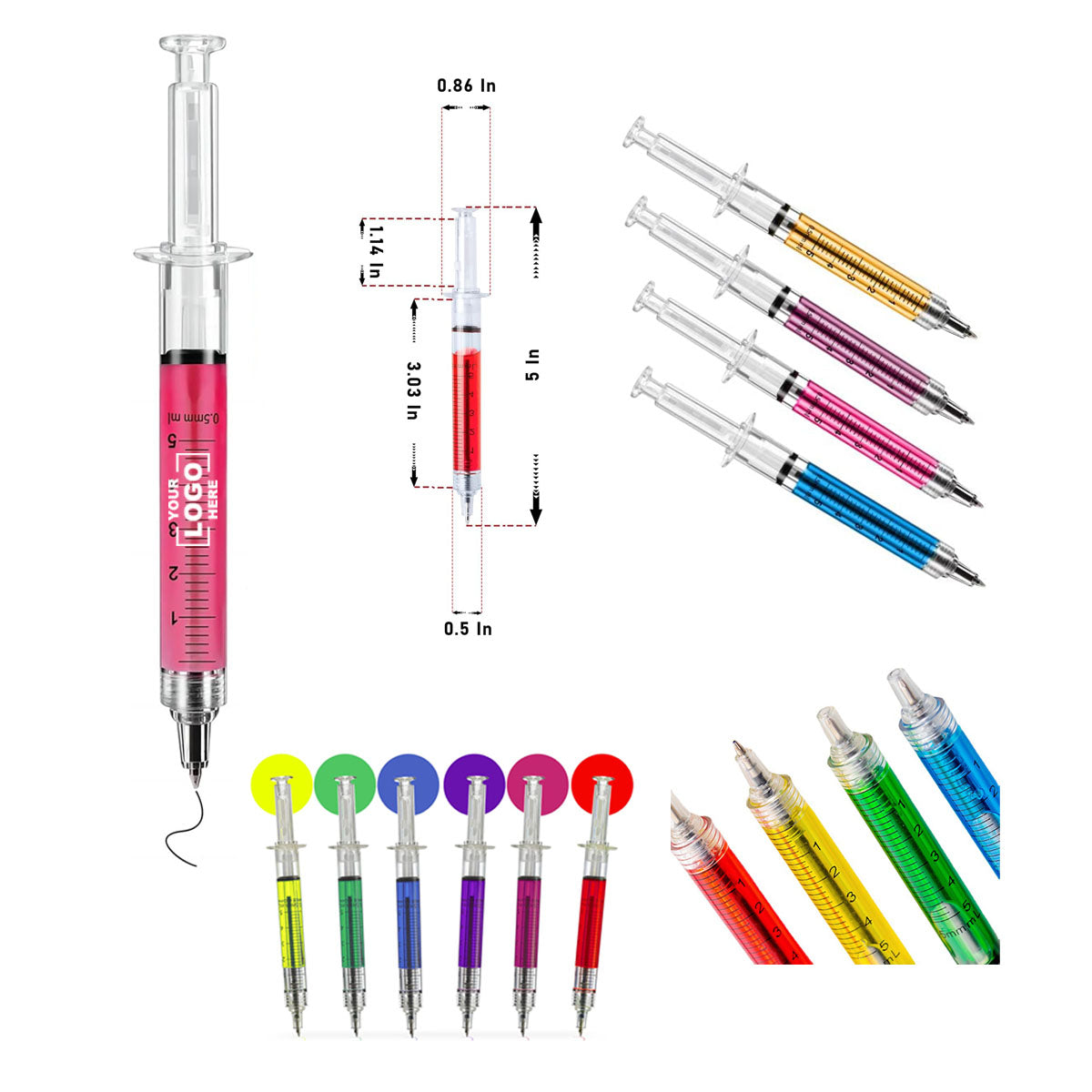 NW046 Macaron Syringe Ballpoint Pens