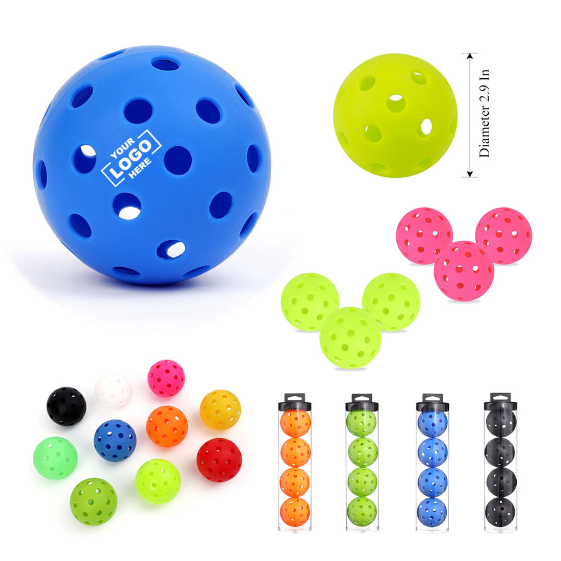 NW038 40 Holes Sports Outdoor Pickleballs