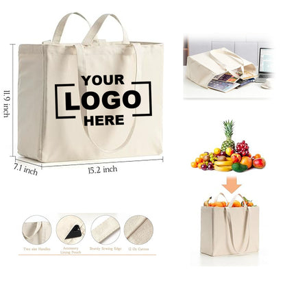 NW004 Cotton Canvas Grocery Shopping Bags