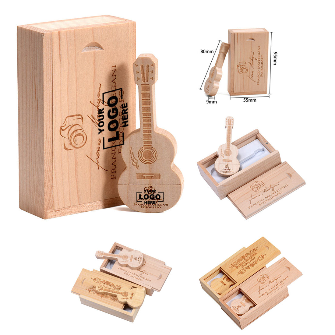 NW056 Wooden Guitar USB Flash Drive