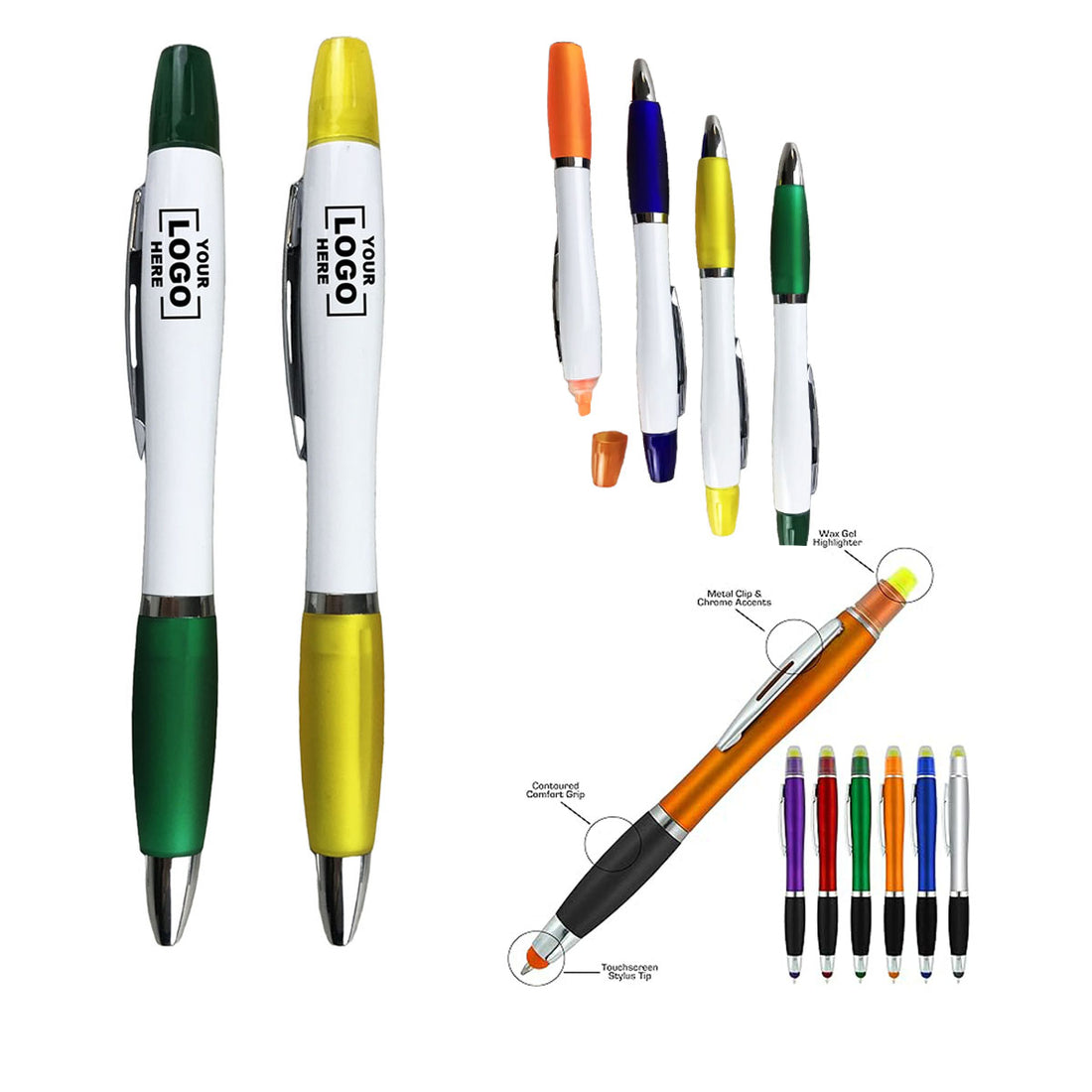 NW064 Double Highlighter Ballpoint Pen