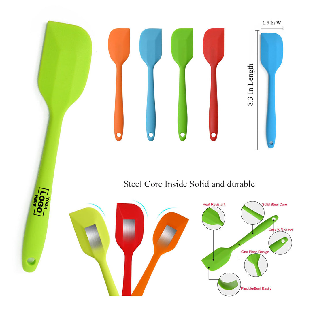 NW040 8.3 Inch Silicone Spatulas