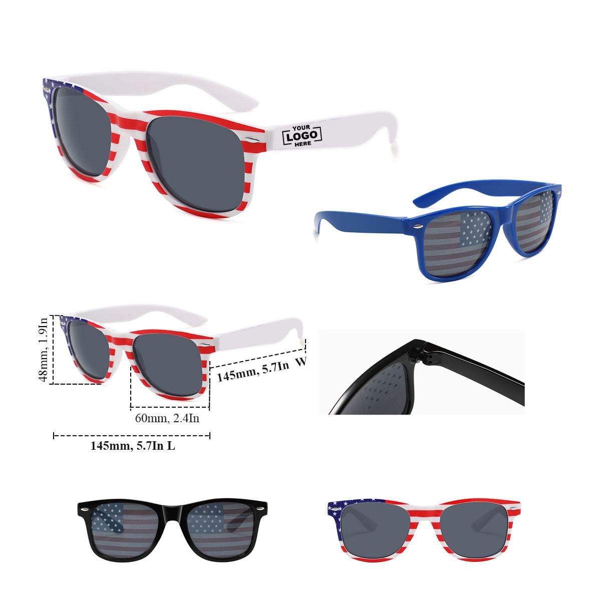 NW014 Retro American Flag Sunglasses