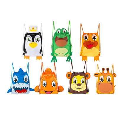 NW007 Kid Animals Cartoon Drawstring Backpack