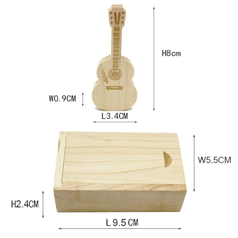 NW056 Wooden Guitar USB Flash Drive