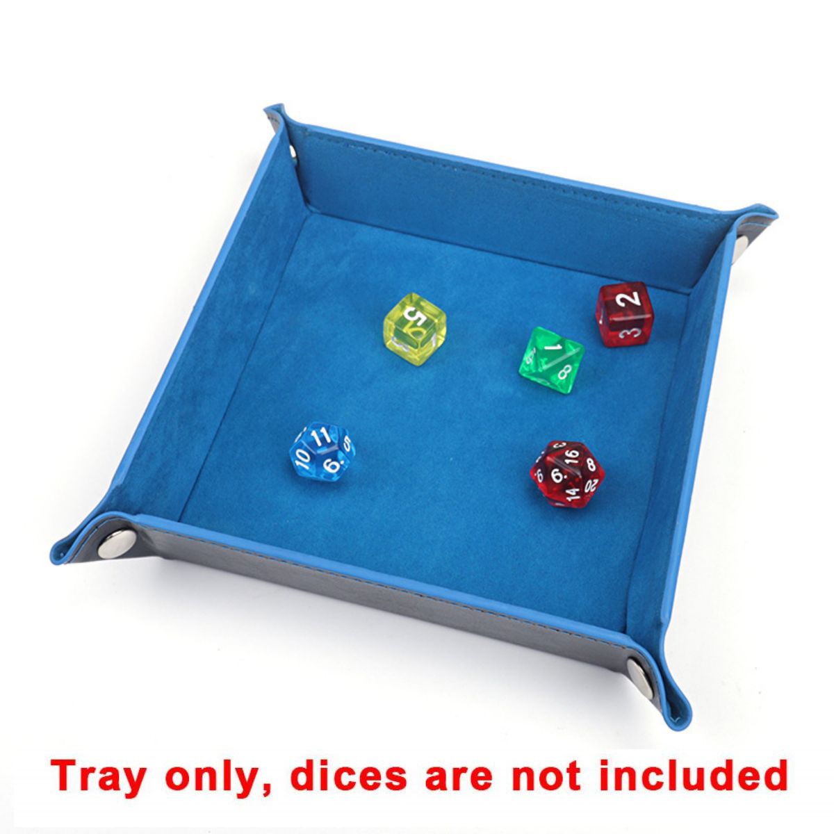 SUPSBY08 Dice Tray PU Leather Folding Tray Dice Holder for Dice Games Like RPG, DND and Other Table Games