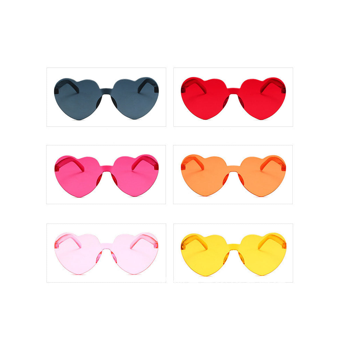 NW012 Frameless Heart-Shaped Sunglasses