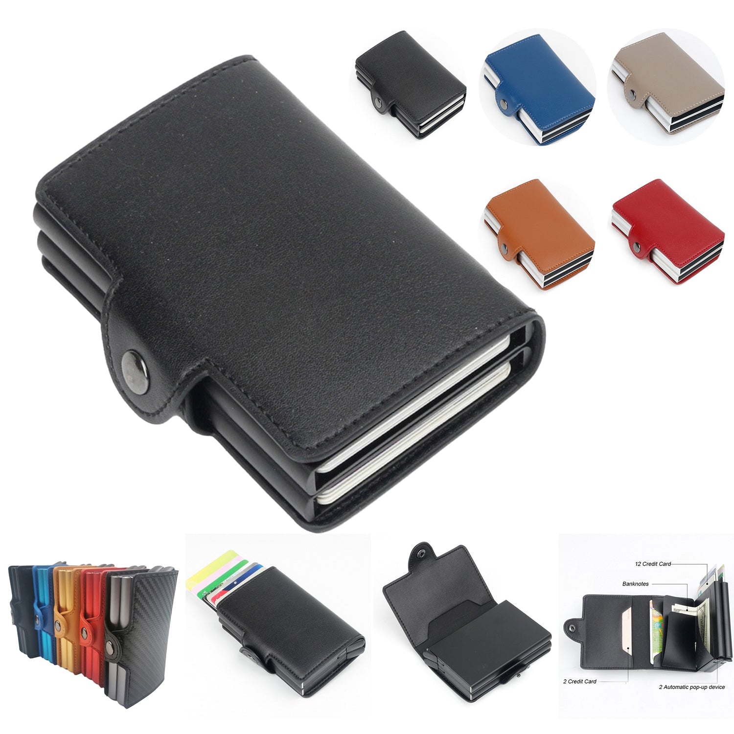 SUPSCH027 Double Anti Rfid Credit Card holder Case