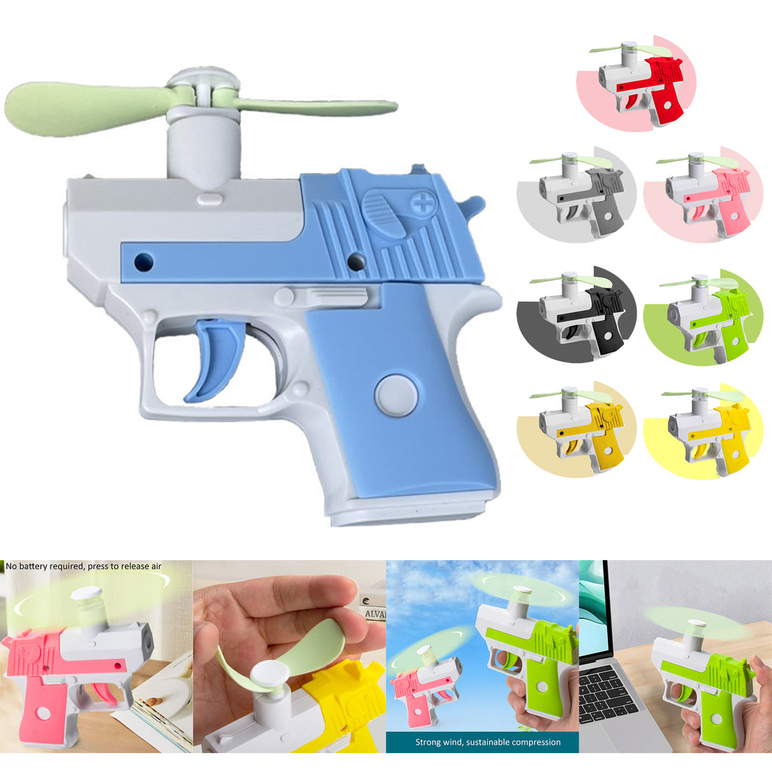 SUPSCH235 Small Radish Gun Mini Creative Manual Press Toy