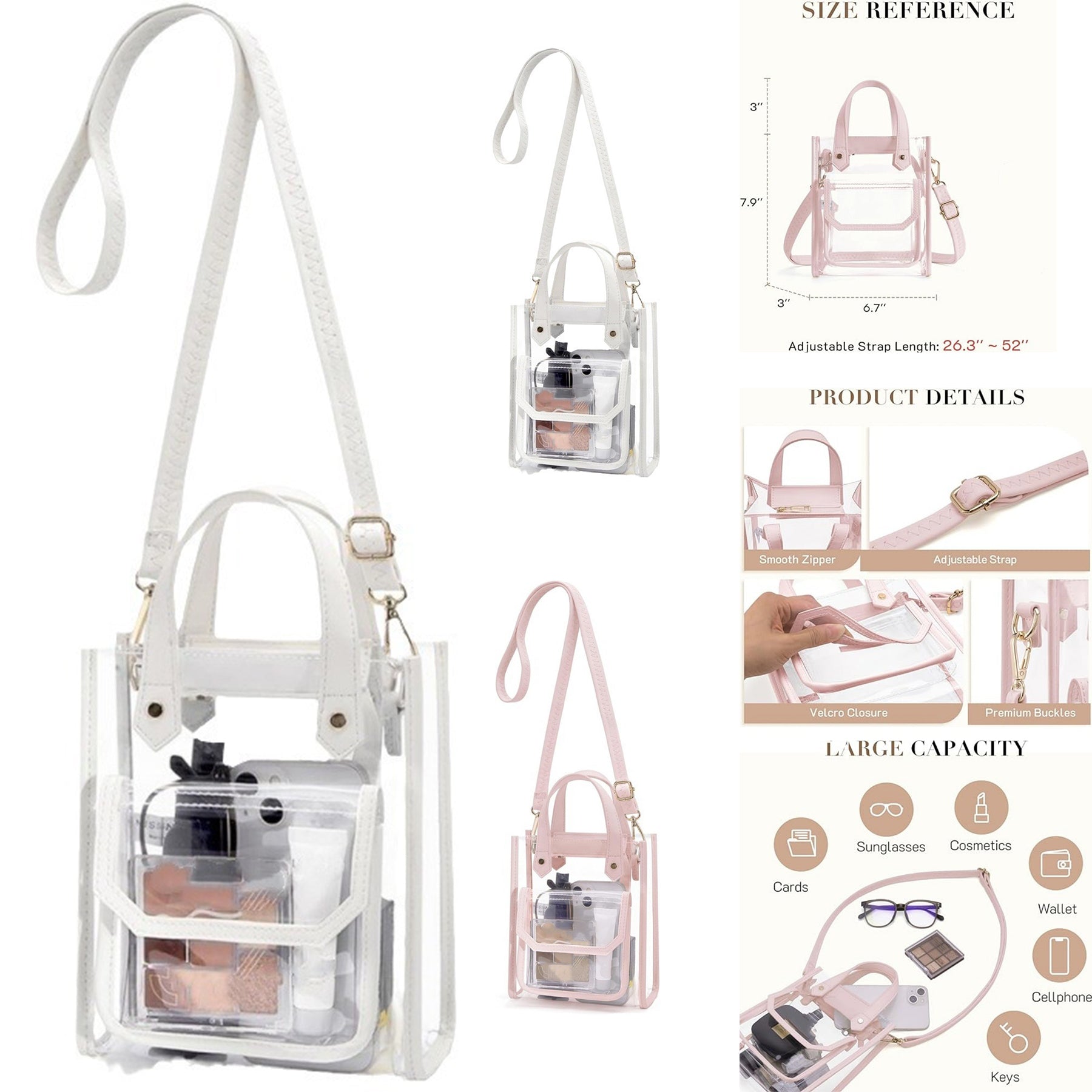 SUPSCH202 Kleine transparente Tasche