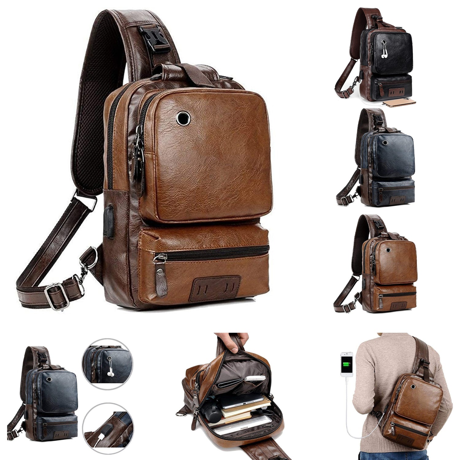 SUPSCH199 Kleiner Sling-Crossbody-Rucksack