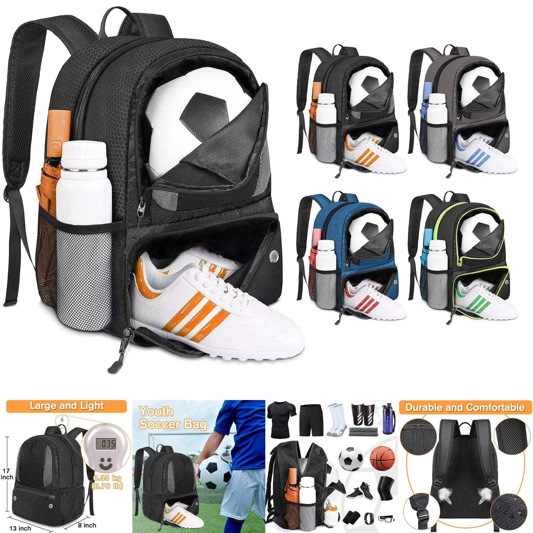 SUPSCH140 Fußball-Rucksack