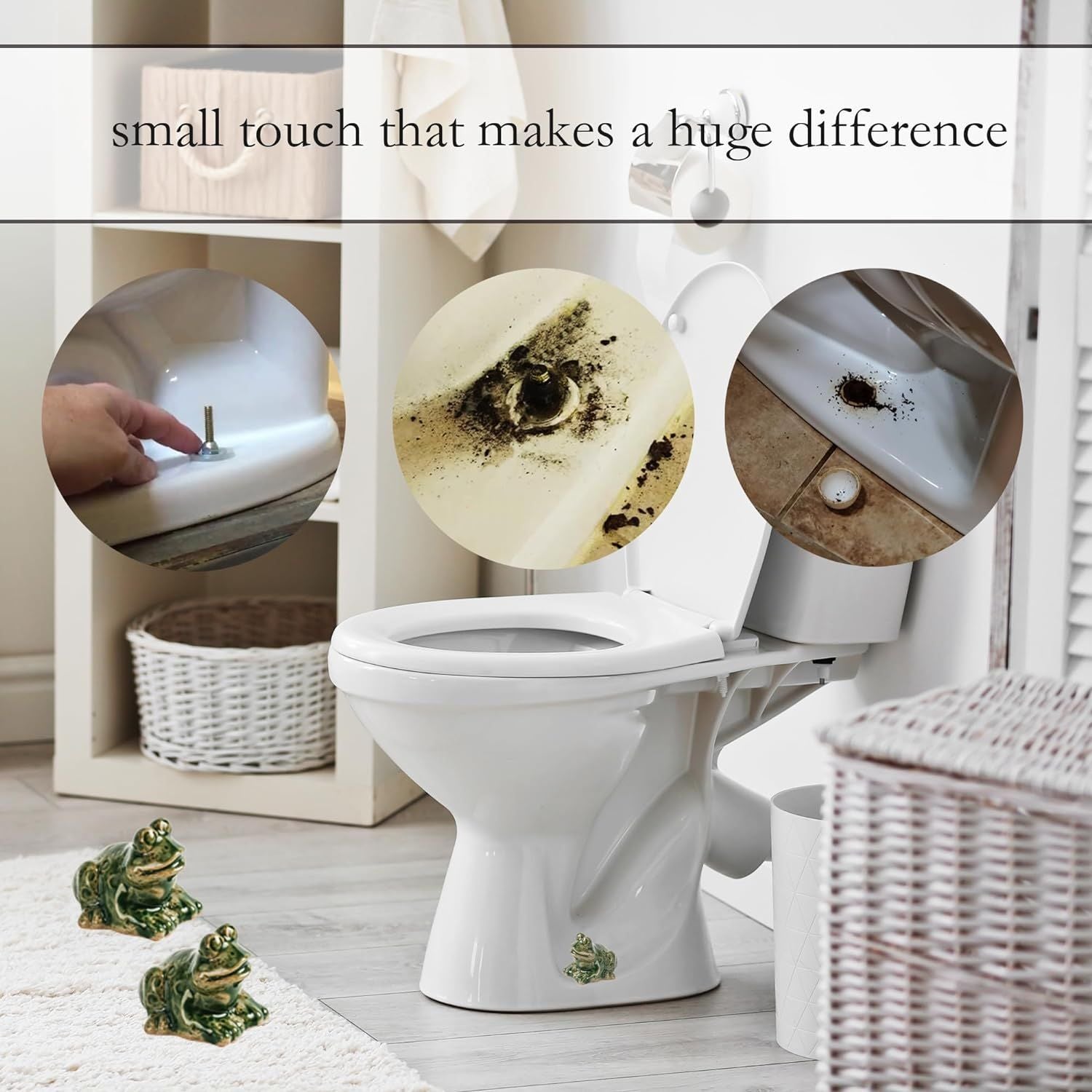 SUPSCH301 Decorative &amp; Durable Resin Toilet Bolt Caps