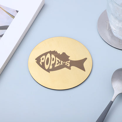 SUPSCH031 Stainless Steel Fashionable Drink Coasters