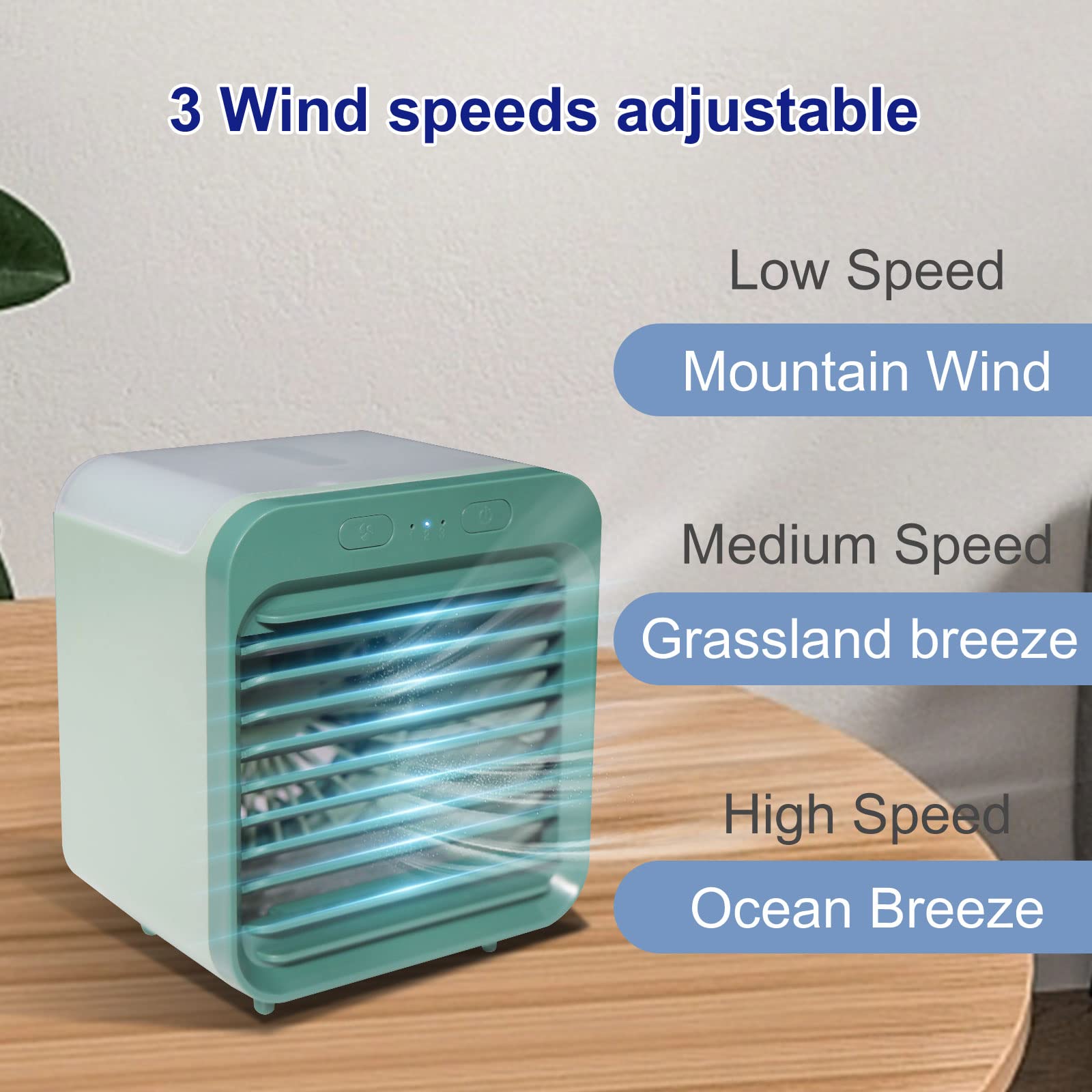 SUPSCH018 Portable Quiet Mini Desktop Table Cooling Fan With Mist Spray