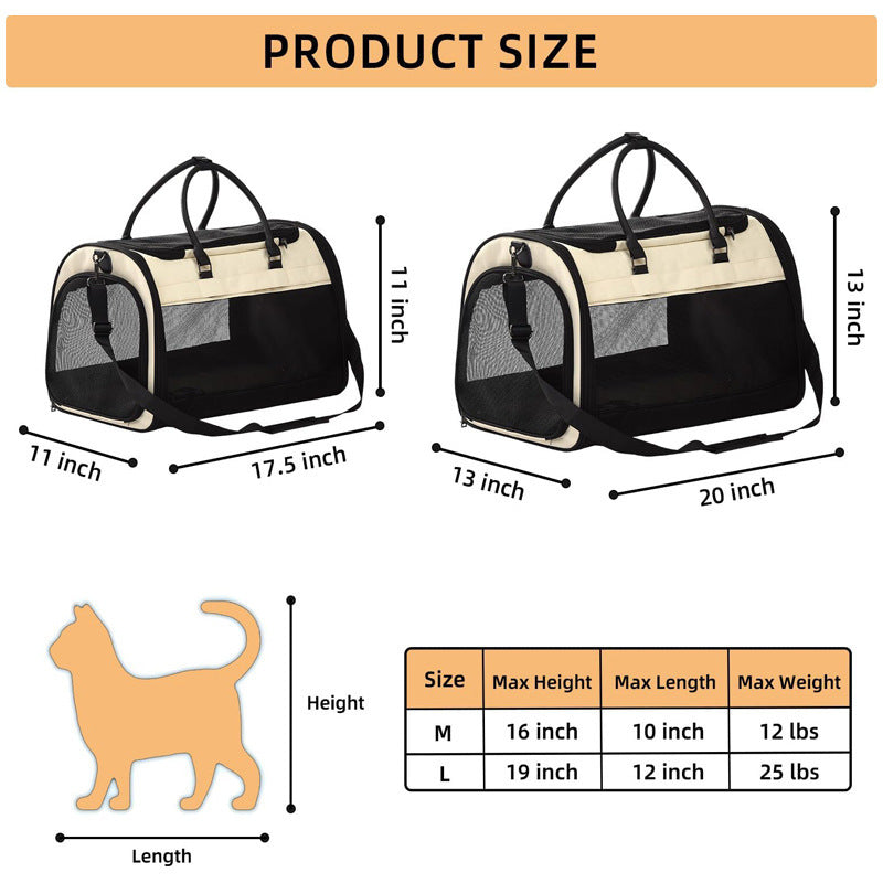 SUPSCH183 Katzentransportbox mit weichen Seiten