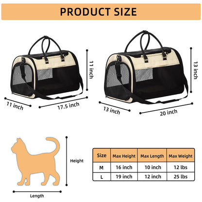 SUPSCH183 Katzentransportbox mit weichen Seiten