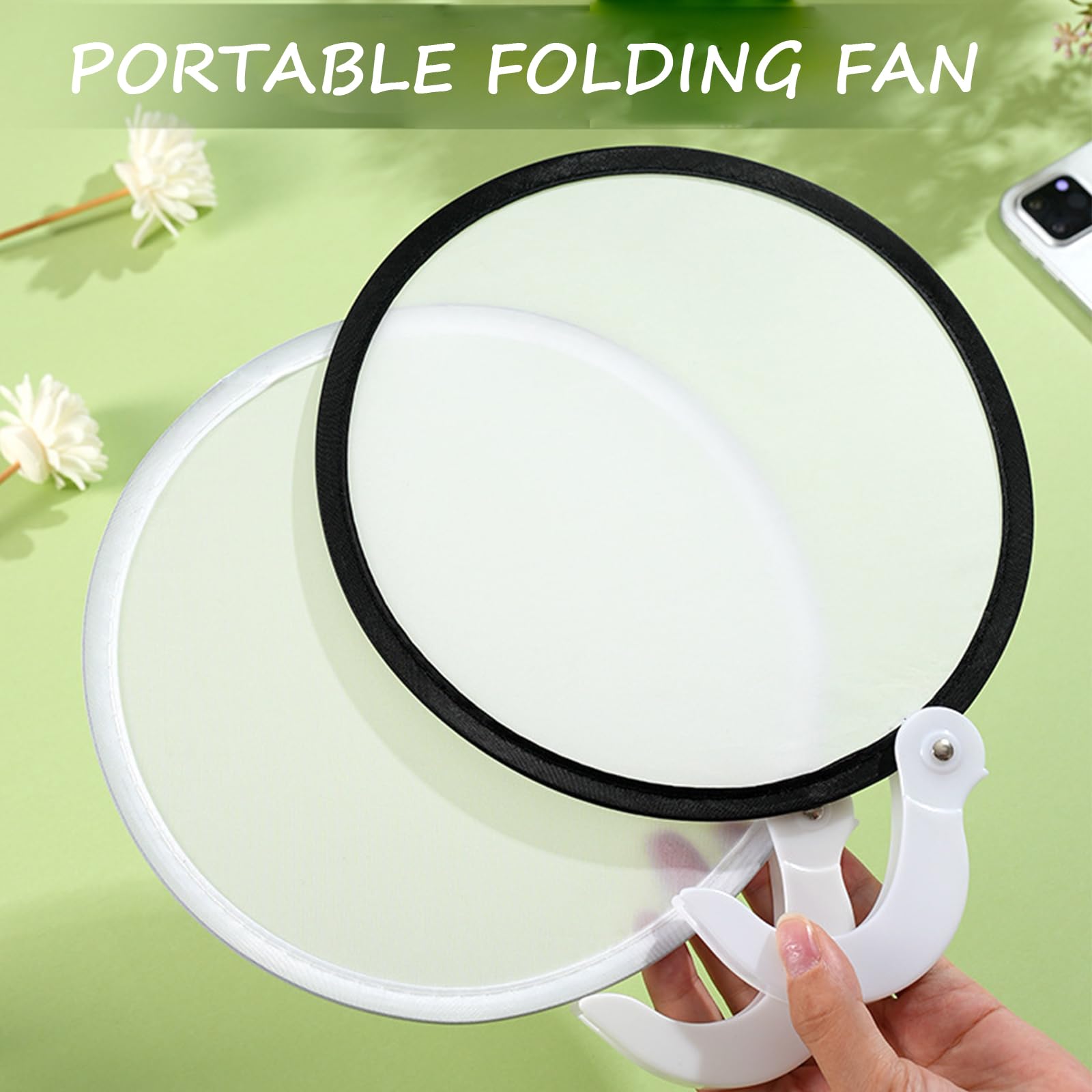 SUPSCH030 Collapsible Fan DIY Blank Handheld Foldable Fan