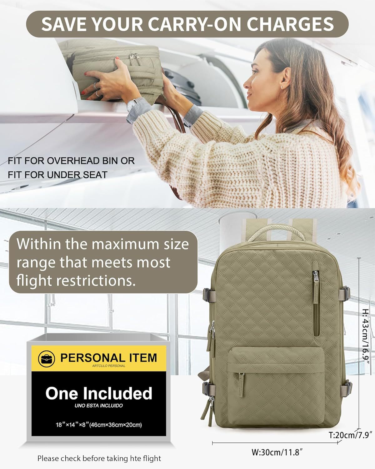 SUPSCH175 Large Travel Backpack