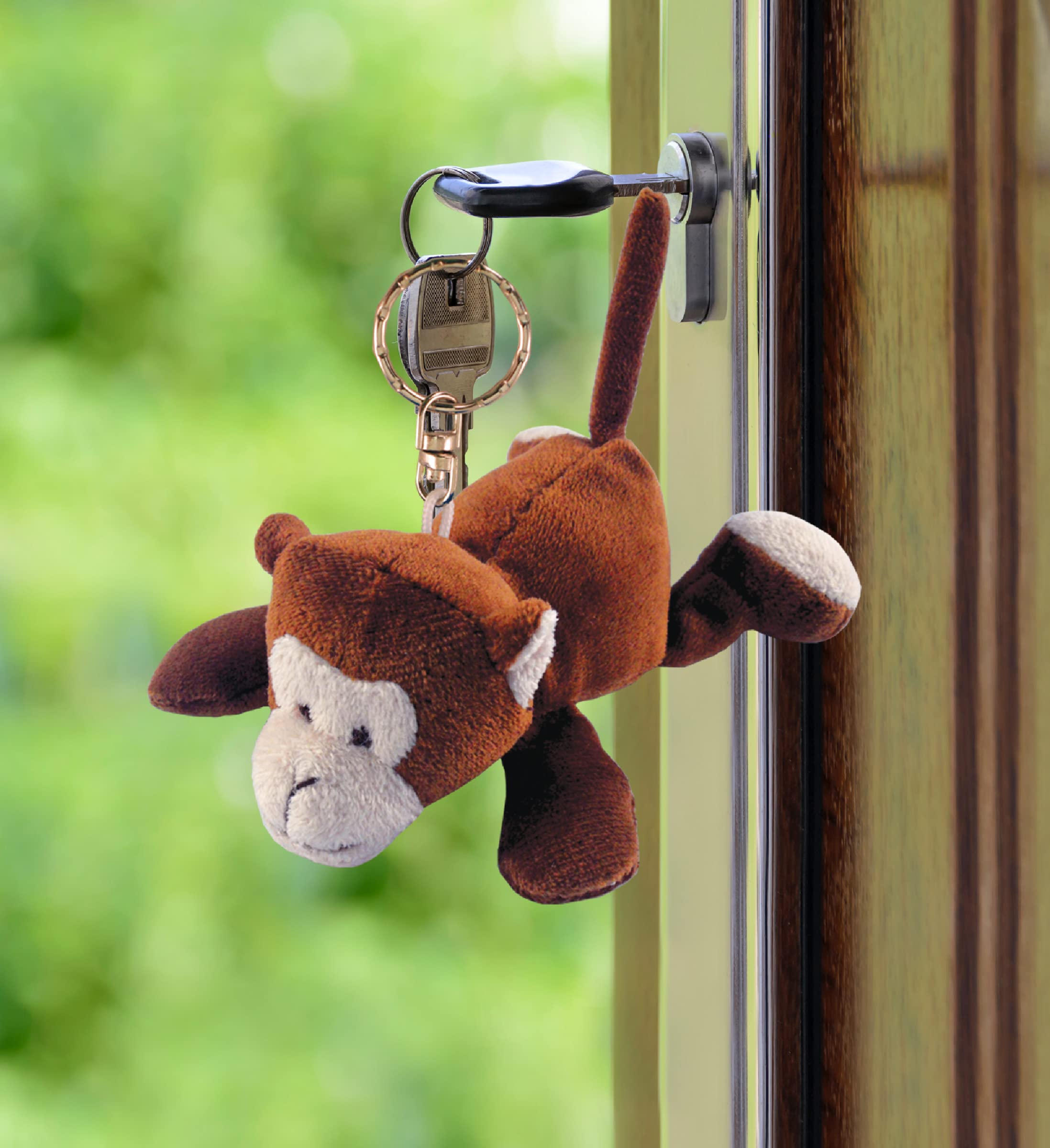 SUPSCH033 Monkey Plush Keyring