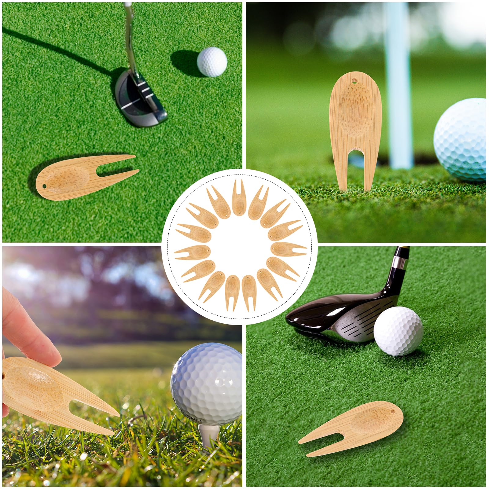 SUPSCH241 Bamboo Golf Divot Tool