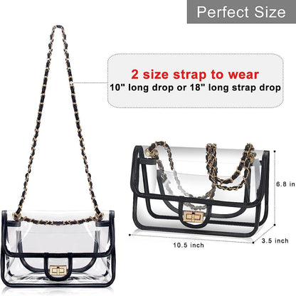 SUPSCH155 Handtasche für Damen aus transparentem PVC