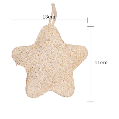 AS001 5 in 1 Natural Loofah Sponge Exfoliating Body Scrubber