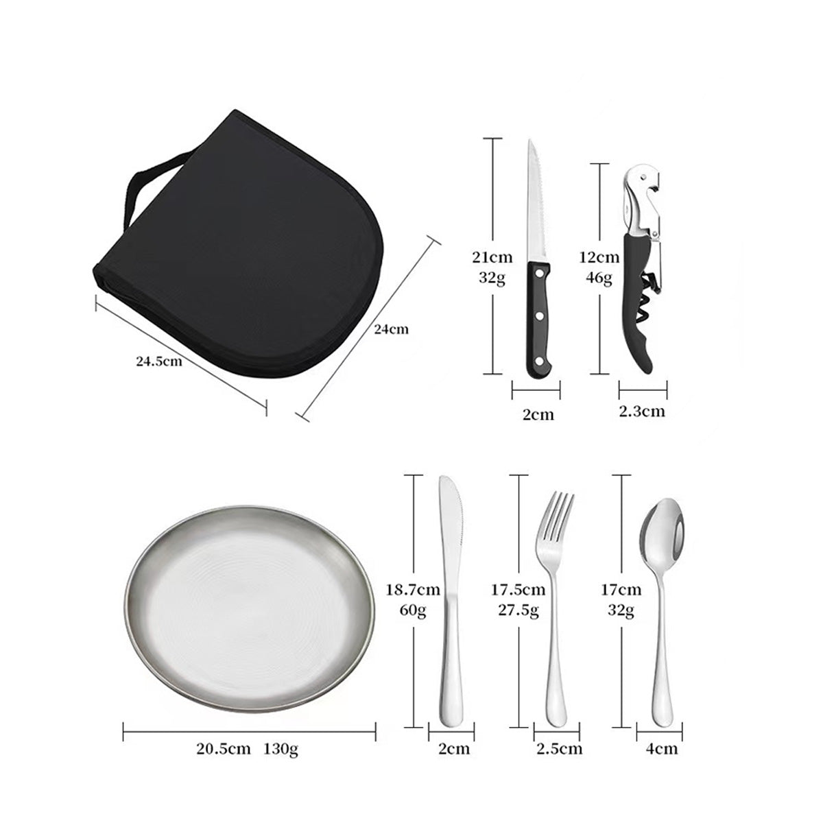 SUPSAS101 Picnic Eating Utensils Set