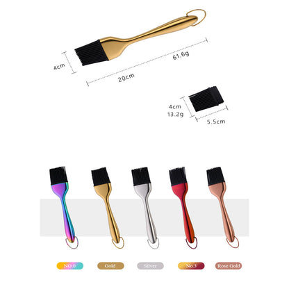 SUPSAS119 Titanium Rainbow Silicone Basting Brush