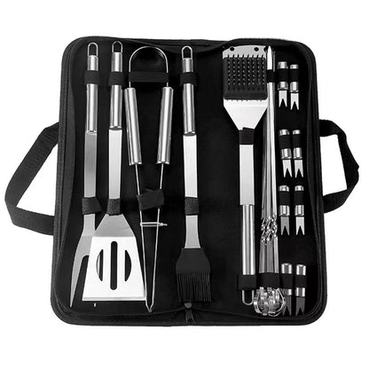 SUPSAS120 20Pcs Heavy Duty BBQ Grill Tools Set