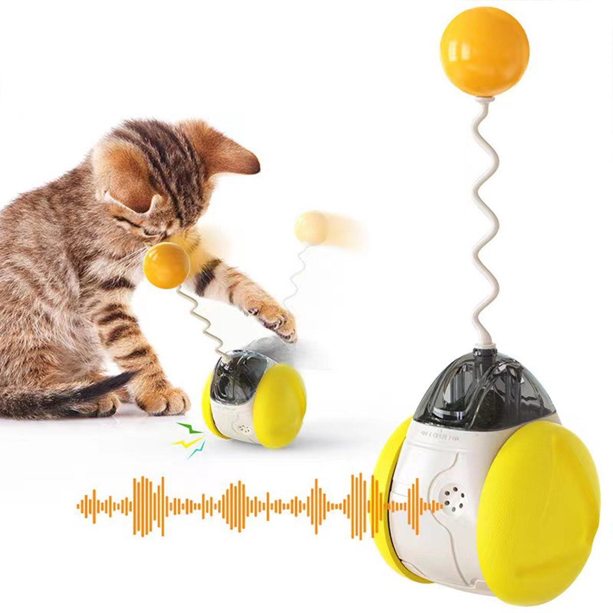 SUPSAS139 Interactive Cat Tumbler Toys with Feather