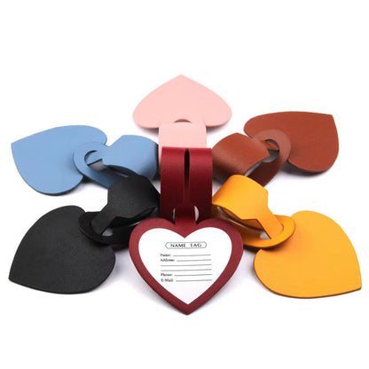 SUPSAS143 Leather Heart Luggage Tag