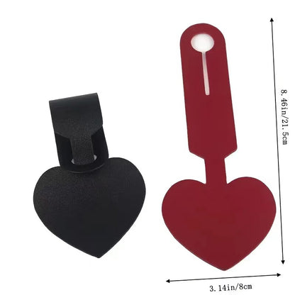 SUPSAS143 Leather Heart Luggage Tag