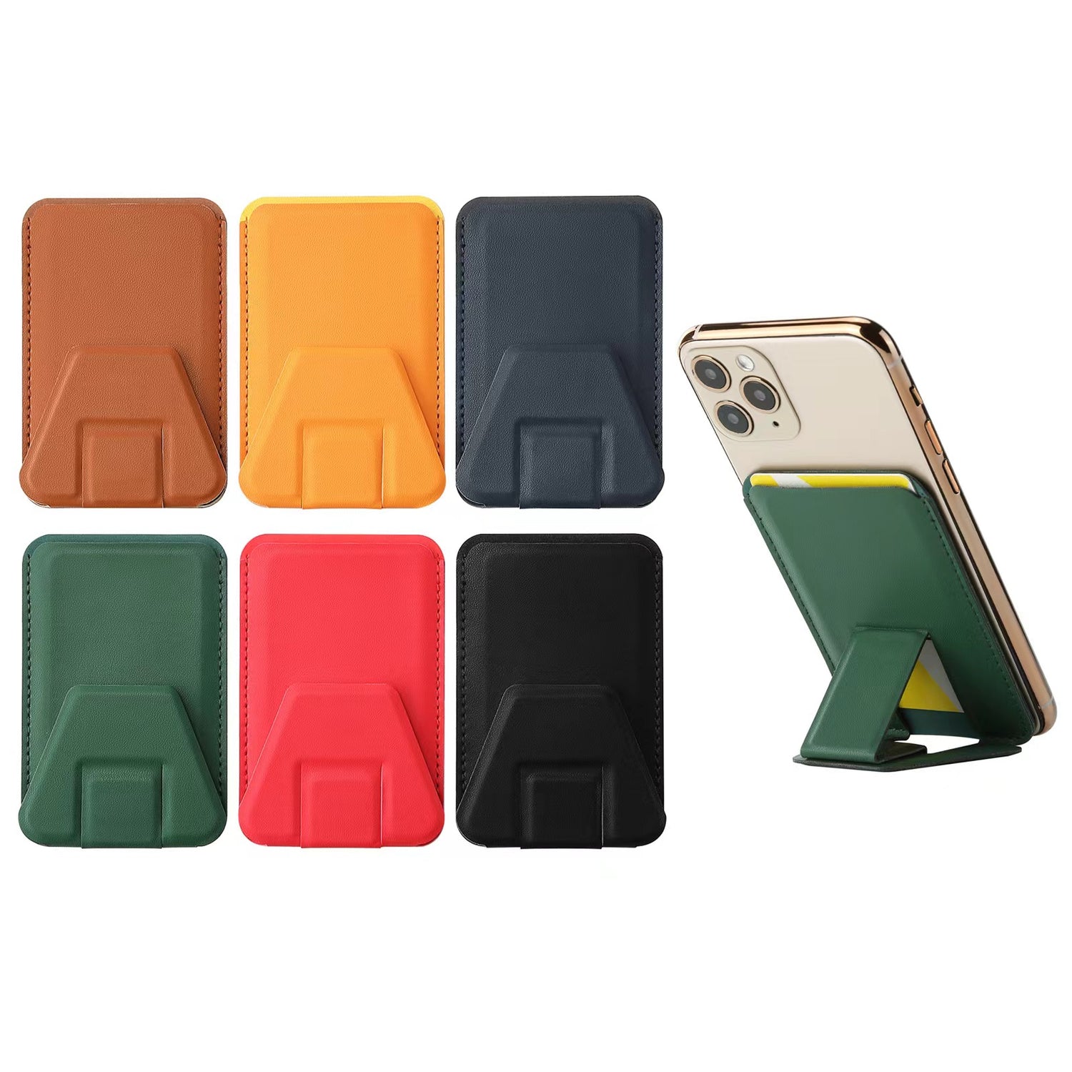 SUPSAS148 Leather Phone Card Holder with Stand