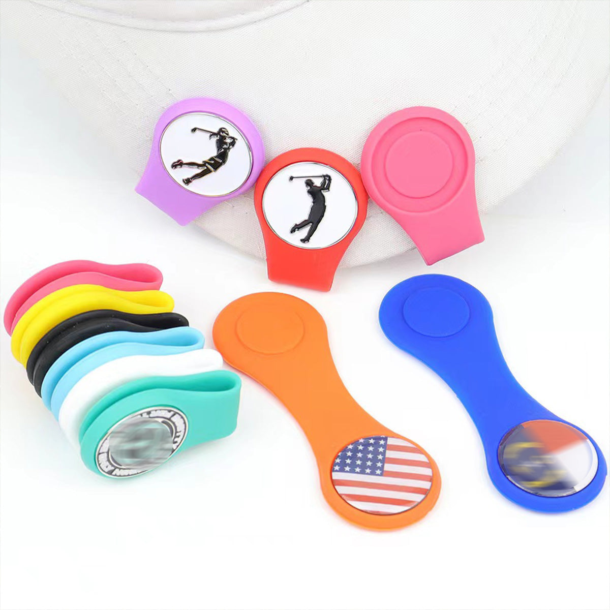 SUPSAS162 Silicone Golf Ball Marker Hat Clip