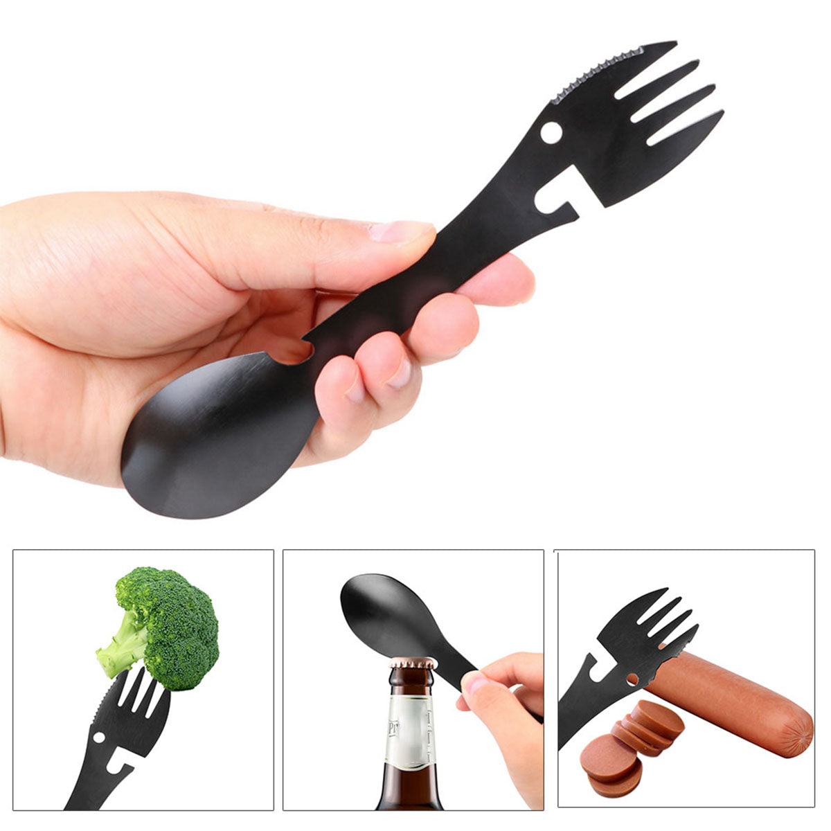 SUPSAS169 Portable Stainless Steel Multifunction Spoon Fork