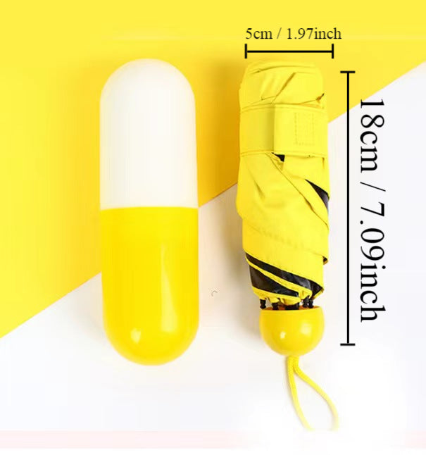 SUPSAS176 Mini Umbrella with Cute Capsule Case