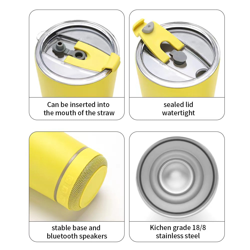 SUPSAS18 Stainless Steel Tumbler Cup with Speaker