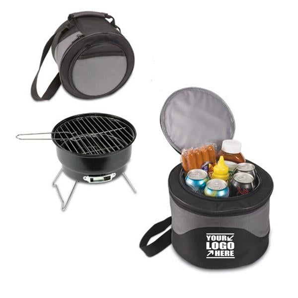 SUPSAS186 Portable Charcoal Grill with Cooler Tote