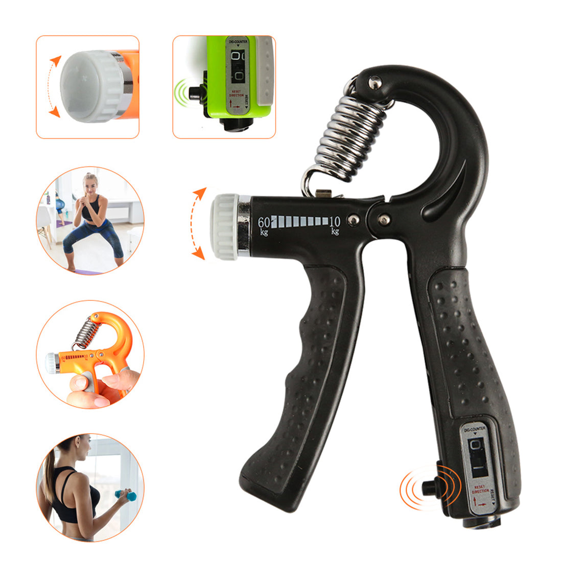 SUPSAS57 Finger Forearm Exerciser with Counter