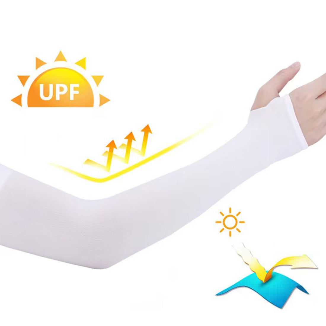 SUPSAS73 Cooling Ice Silk Arm Sleeves