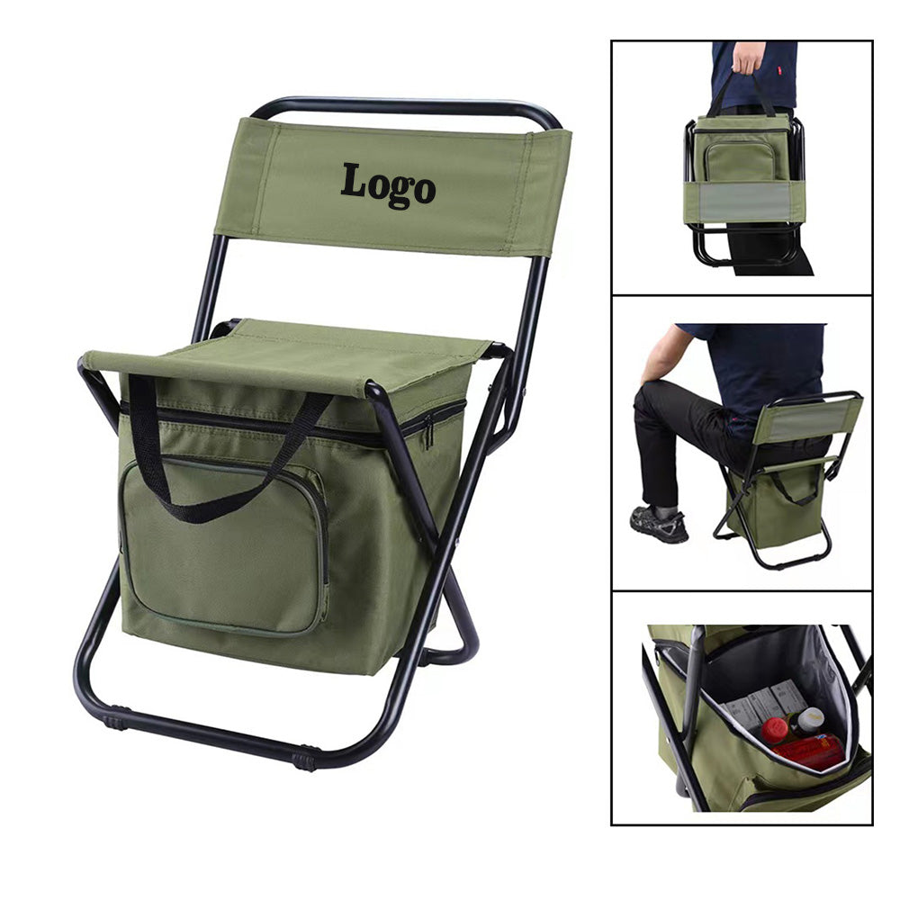 SUPSAS87 Folding Chair Seat with Cooler Bag