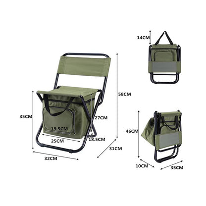 SUPSAS87 Folding Chair Seat with Cooler Bag