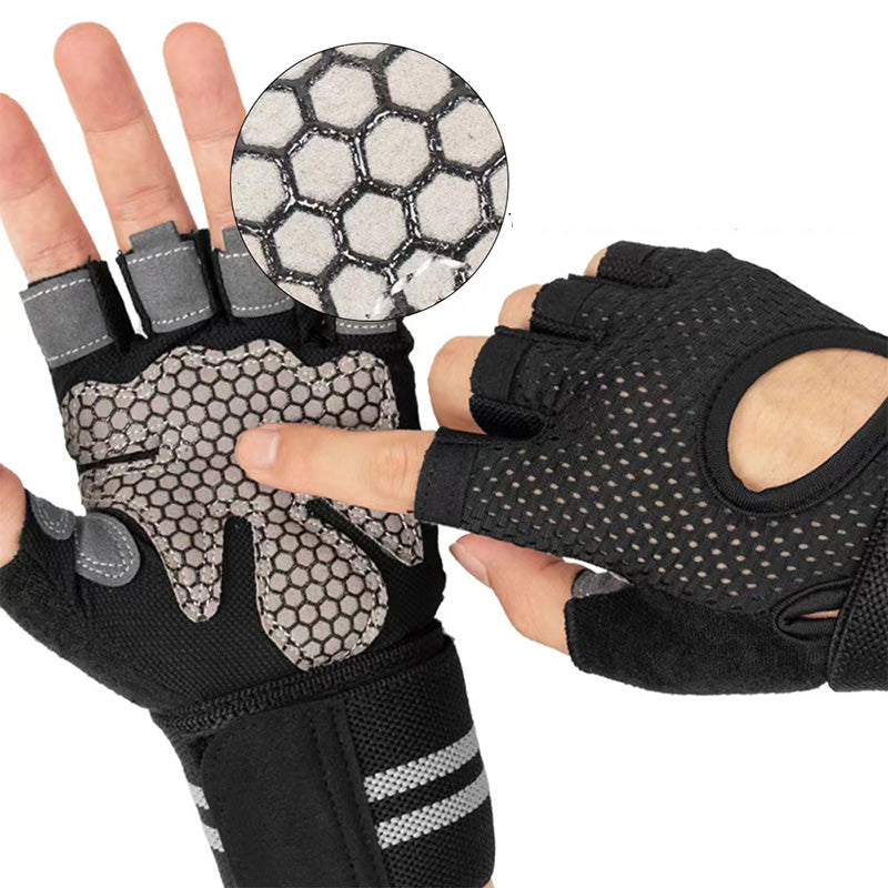 SUPSAS96 Half Finger Bicycle Gloves with Anti Slip Shock