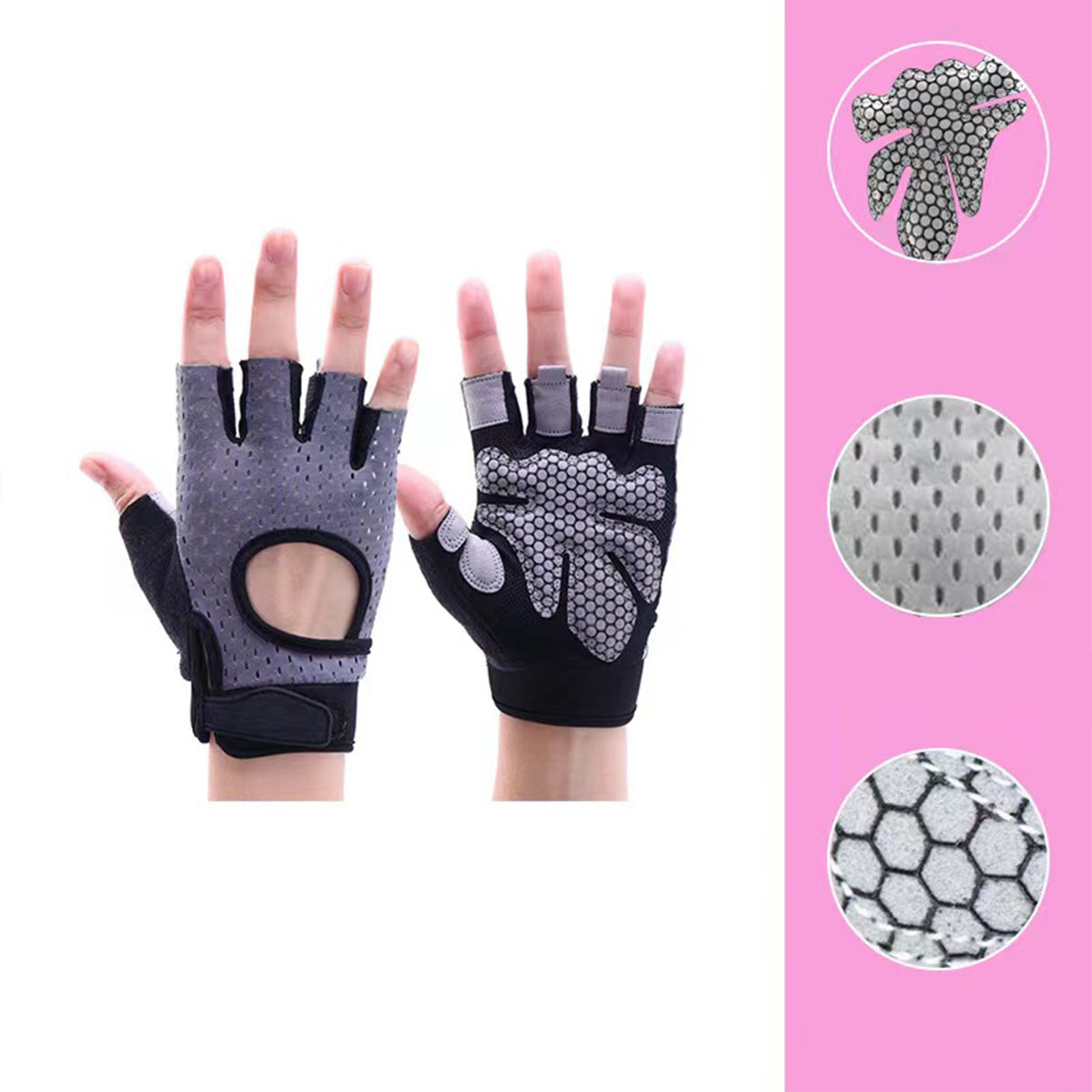 SUPSAS96 Half Finger Bicycle Gloves with Anti Slip Shock