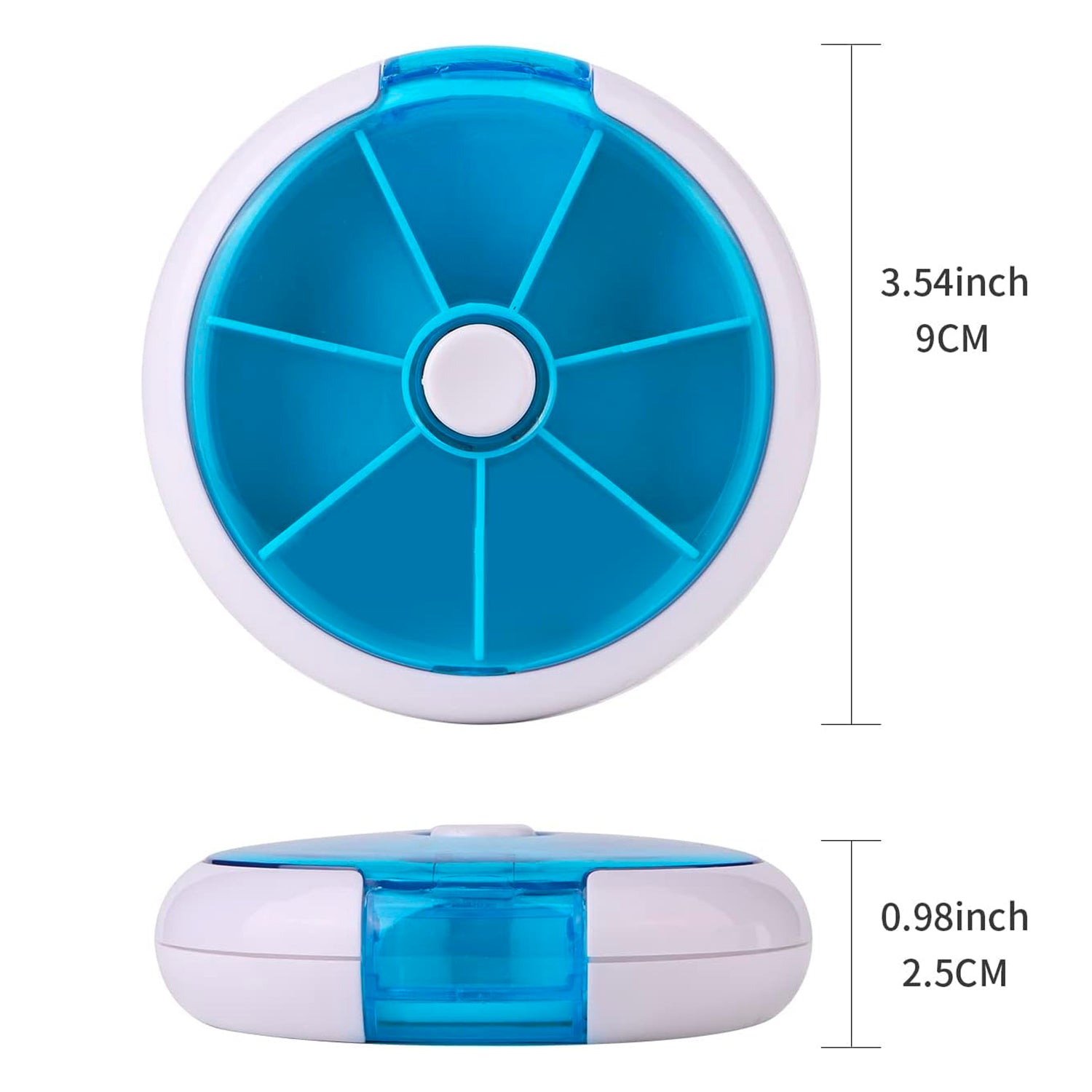 SUPSAW04 Round 7 Compartments Fruit Shaped Pill Box