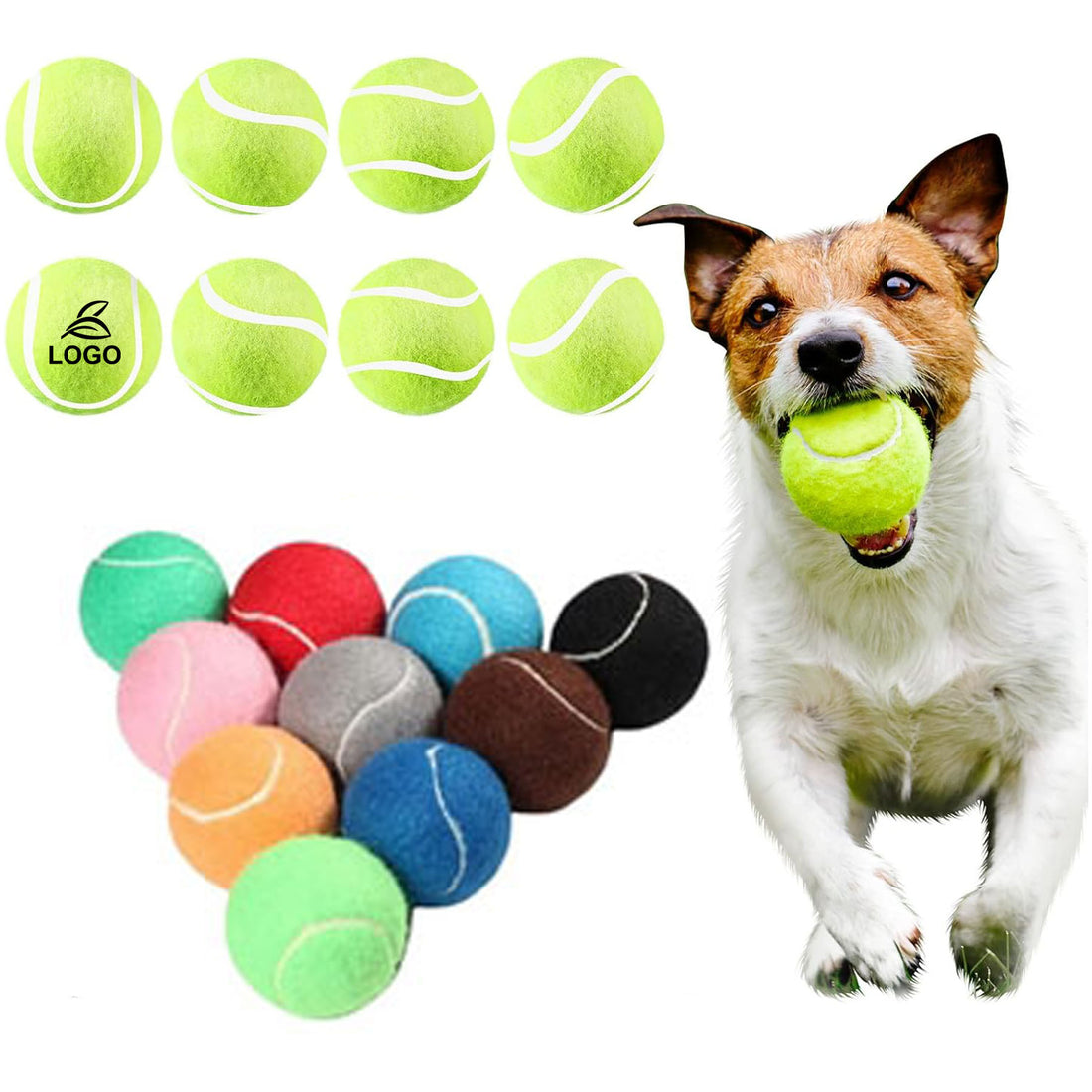 SUPSAW100 Tennis Balls Dog Throwing Toy