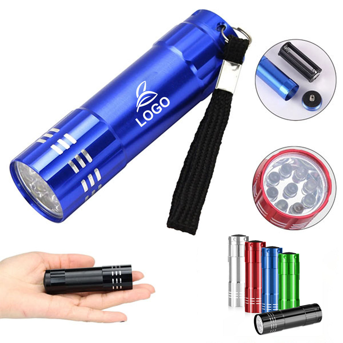 SUPSAW113 Aluminum LED Flashlight With Strap